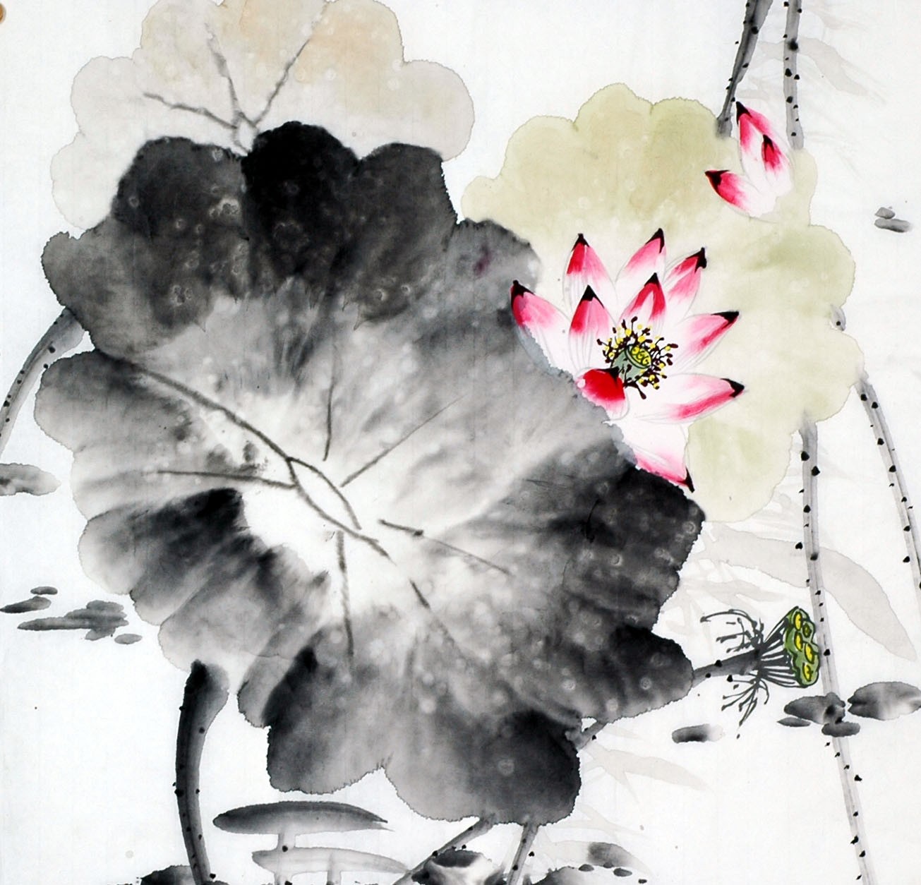 Chinese Lotus Painting - CNAG010189