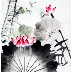 Chinese Lotus Painting - CNAG010191