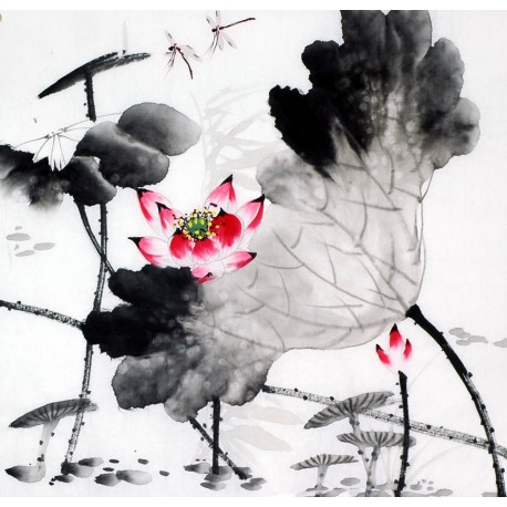 Chinese Lotus Painting - CNAG010192