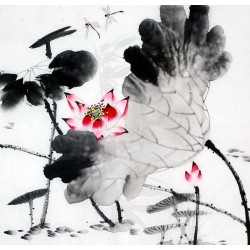 Chinese Lotus Painting - CNAG010193