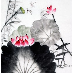 Chinese Lotus Painting - CNAG010194