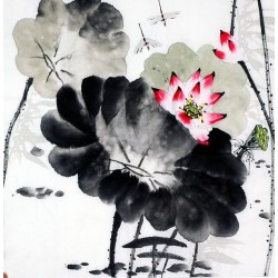 Chinese Lotus Painting - CNAG010197
