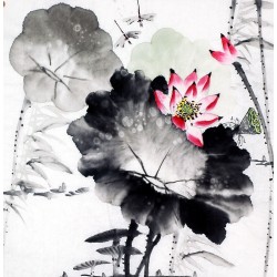 Chinese Lotus Painting - CNAG010198