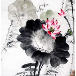 Chinese Lotus Painting - CNAG010201