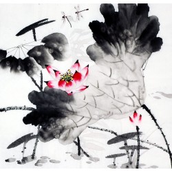 Chinese Lotus Painting - CNAG010202