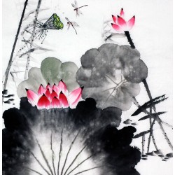 Chinese Lotus Painting - CNAG010203