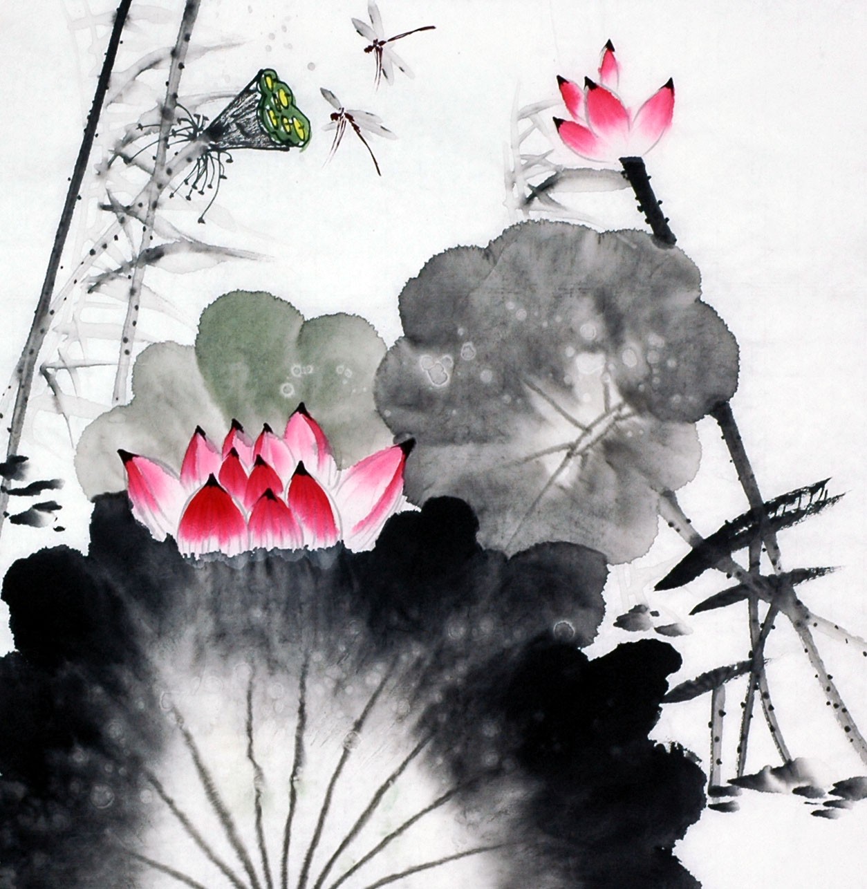 Chinese Lotus Painting - CNAG010203