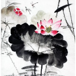 Chinese Lotus Painting - CNAG010204