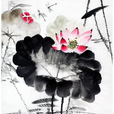 Chinese Lotus Painting - CNAG010204