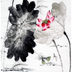 Chinese Lotus Painting - CNAG010205