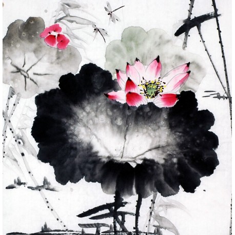 Chinese Lotus Painting - CNAG010207