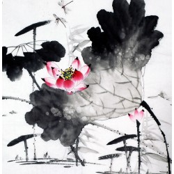 Chinese Lotus Painting - CNAG010208