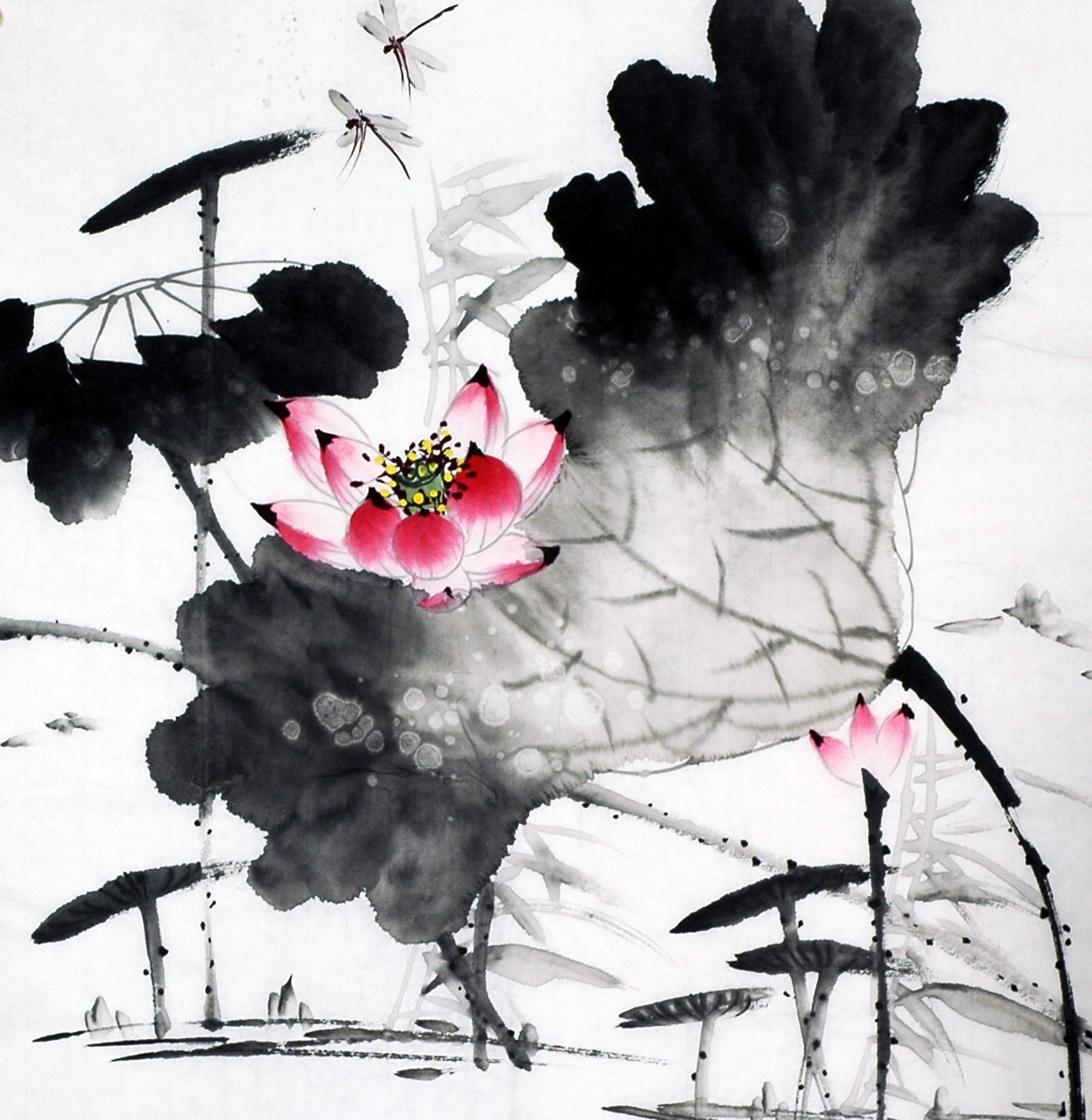 Chinese Lotus Painting - CNAG010208
