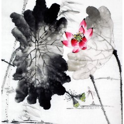 Chinese Lotus Painting - CNAG010209