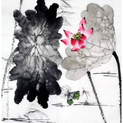 Chinese Lotus Painting - CNAG010210
