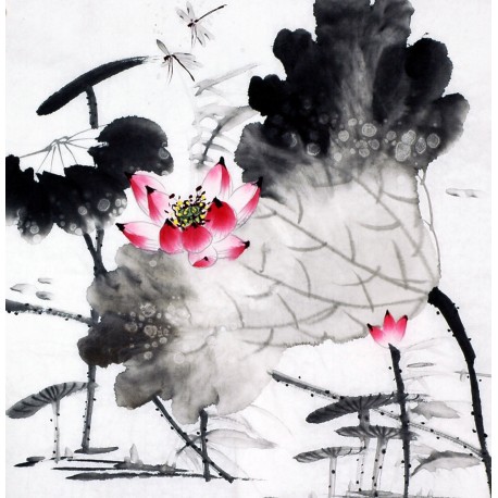 Chinese Lotus Painting - CNAG010212