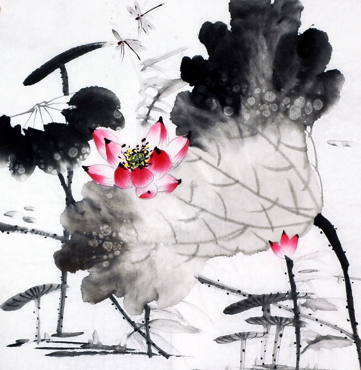 Chinese Lotus Painting - CNAG010212