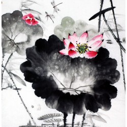 Chinese Lotus Painting - CNAG010213