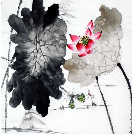 Chinese Lotus Painting - CNAG010214