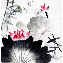 Chinese Lotus Painting - CNAG010215