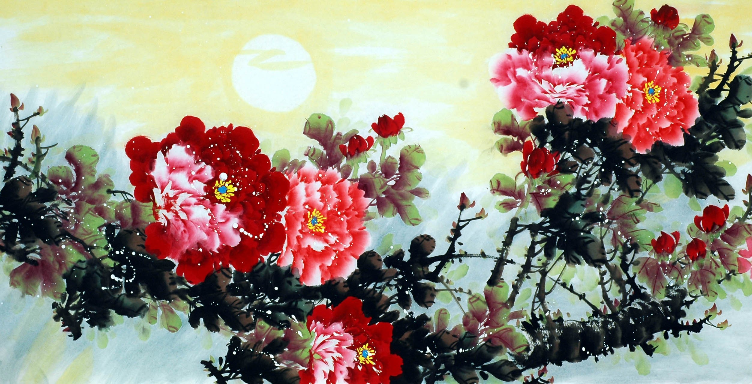 Chinese Peony Painting - CNAG010243