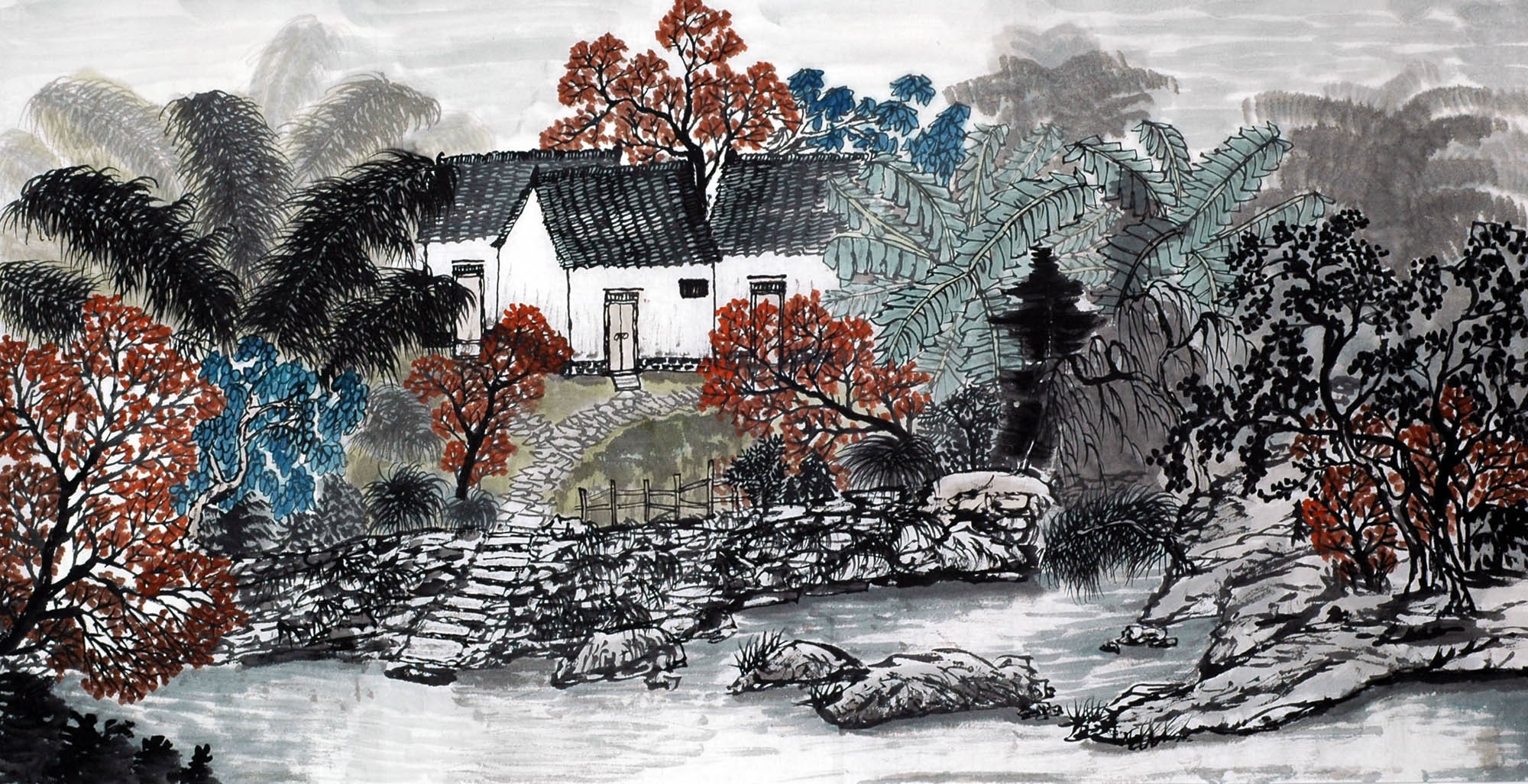 Chinese Landscape Painting - CNAG010312