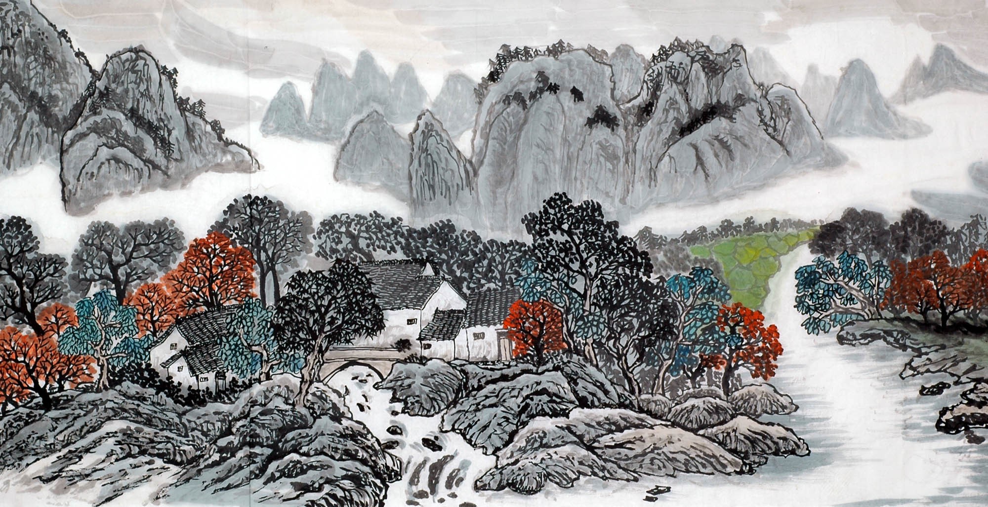 Chinese Landscape Painting - CNAG010313