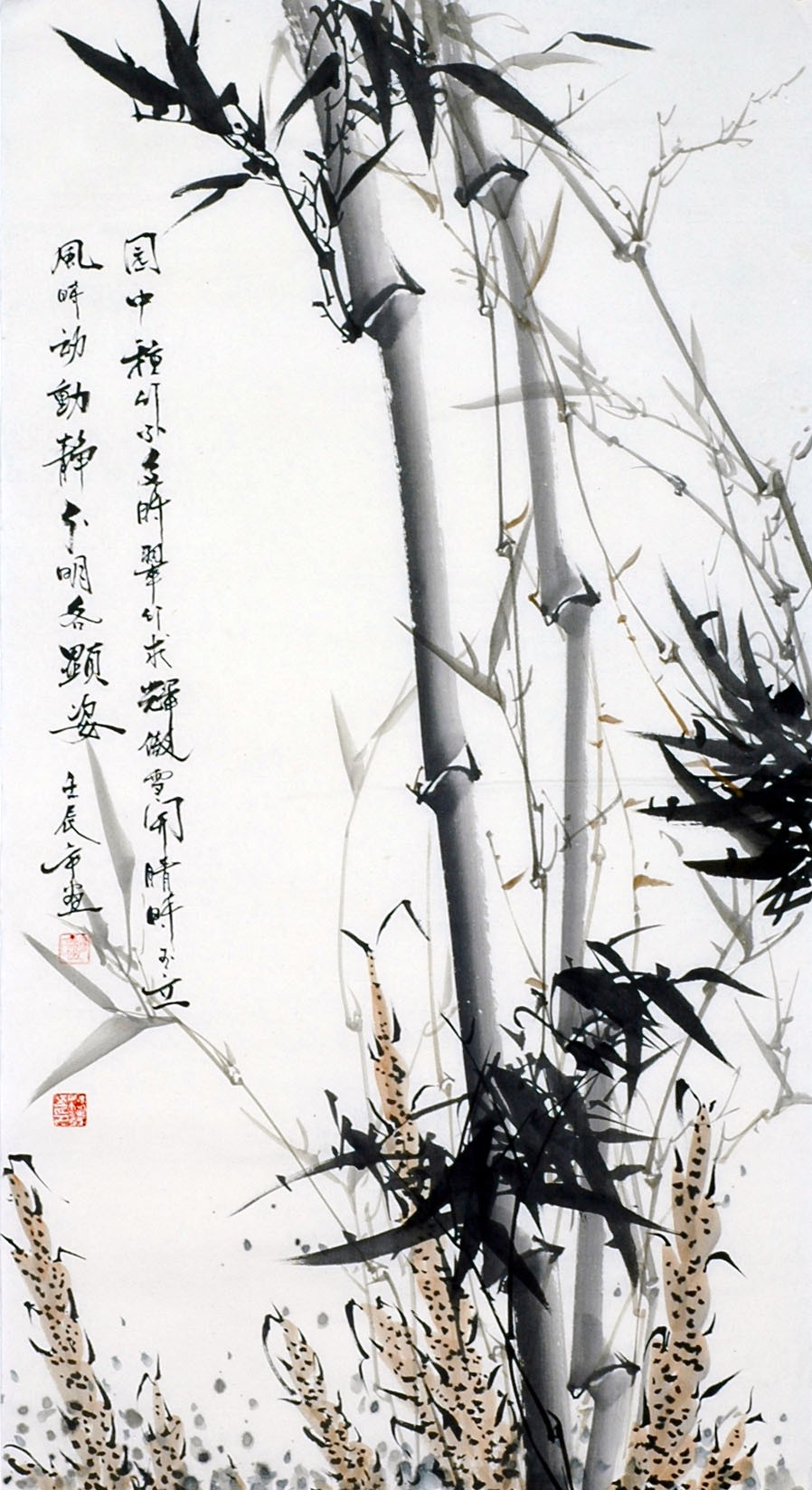 Chinese Ink Bamboo Painting - CNAG010337