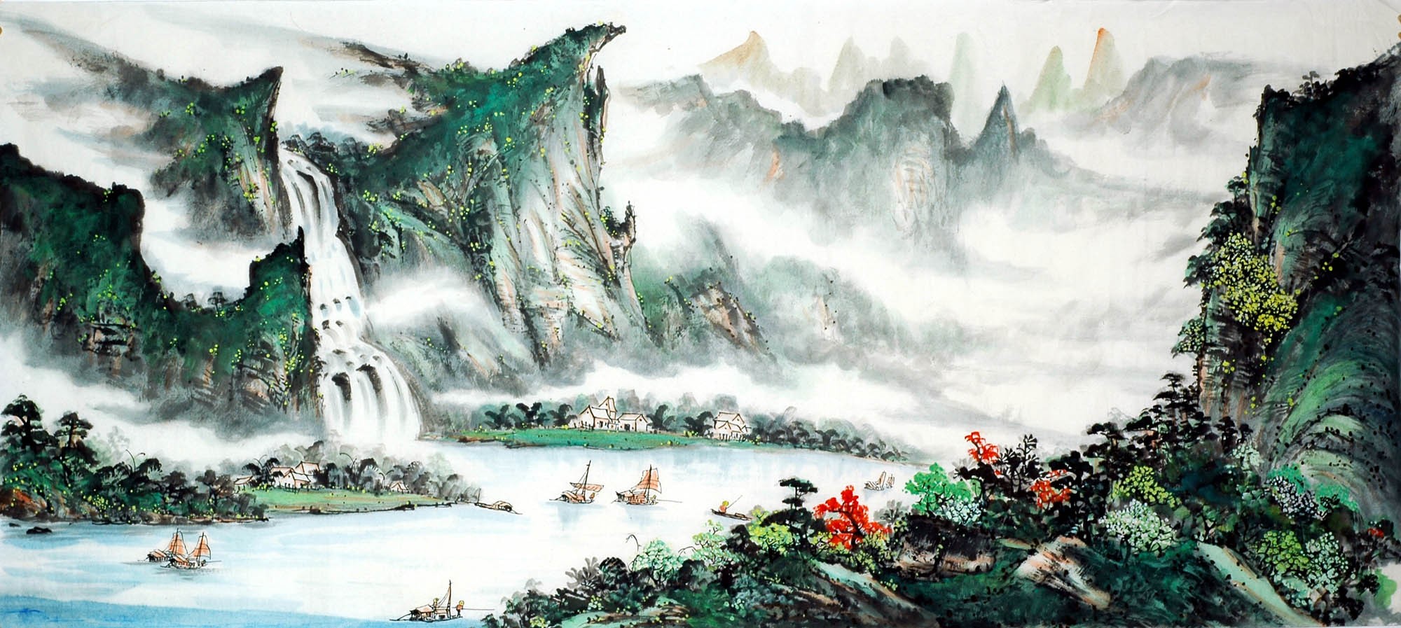 Chinese Landscape Painting - CNAG010346