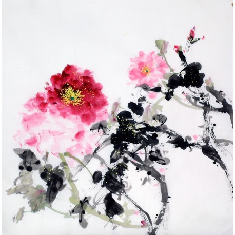 Chinese Peony Painting - CNAG010476