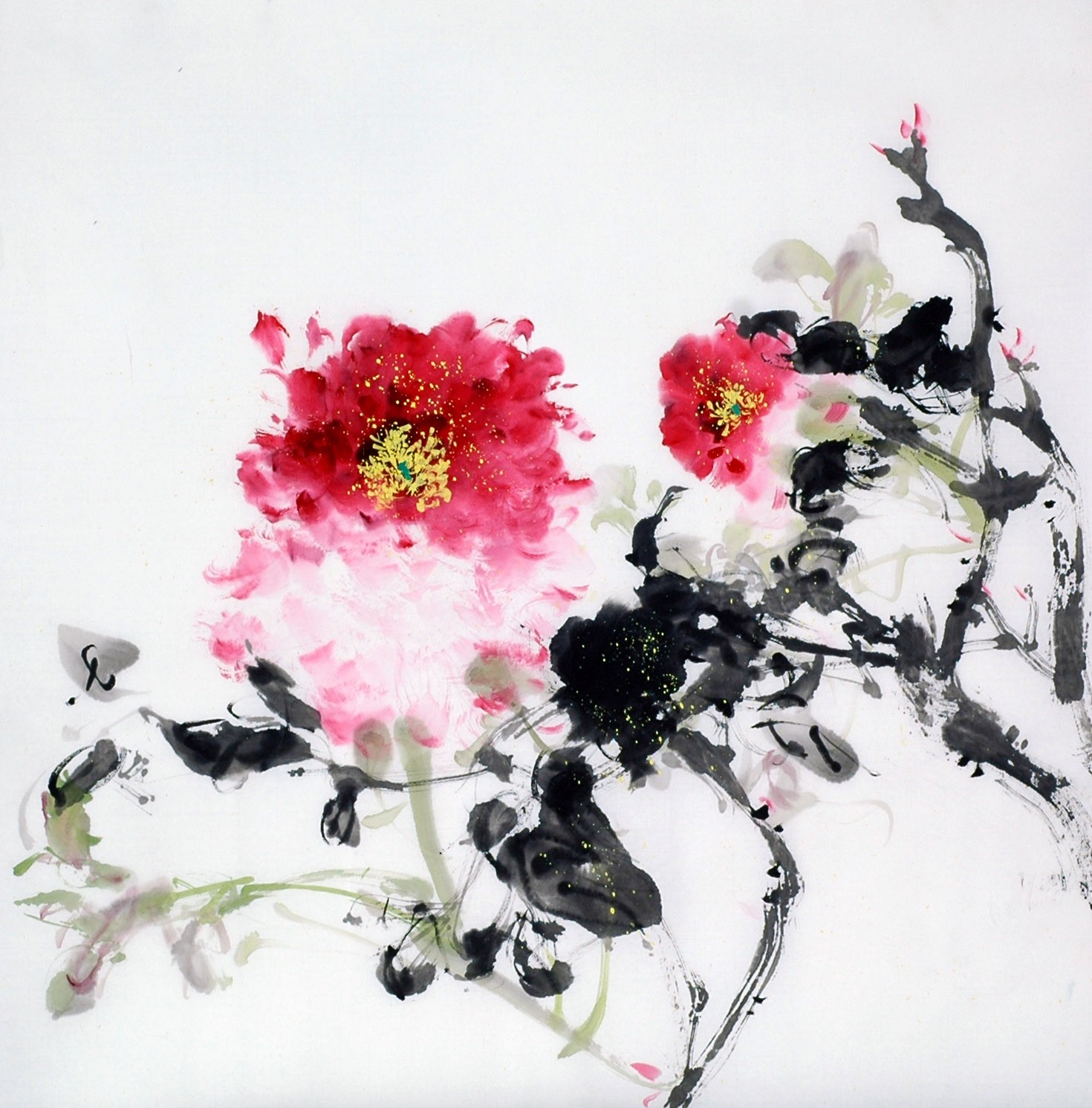 Chinese Peony Painting - CNAG010478