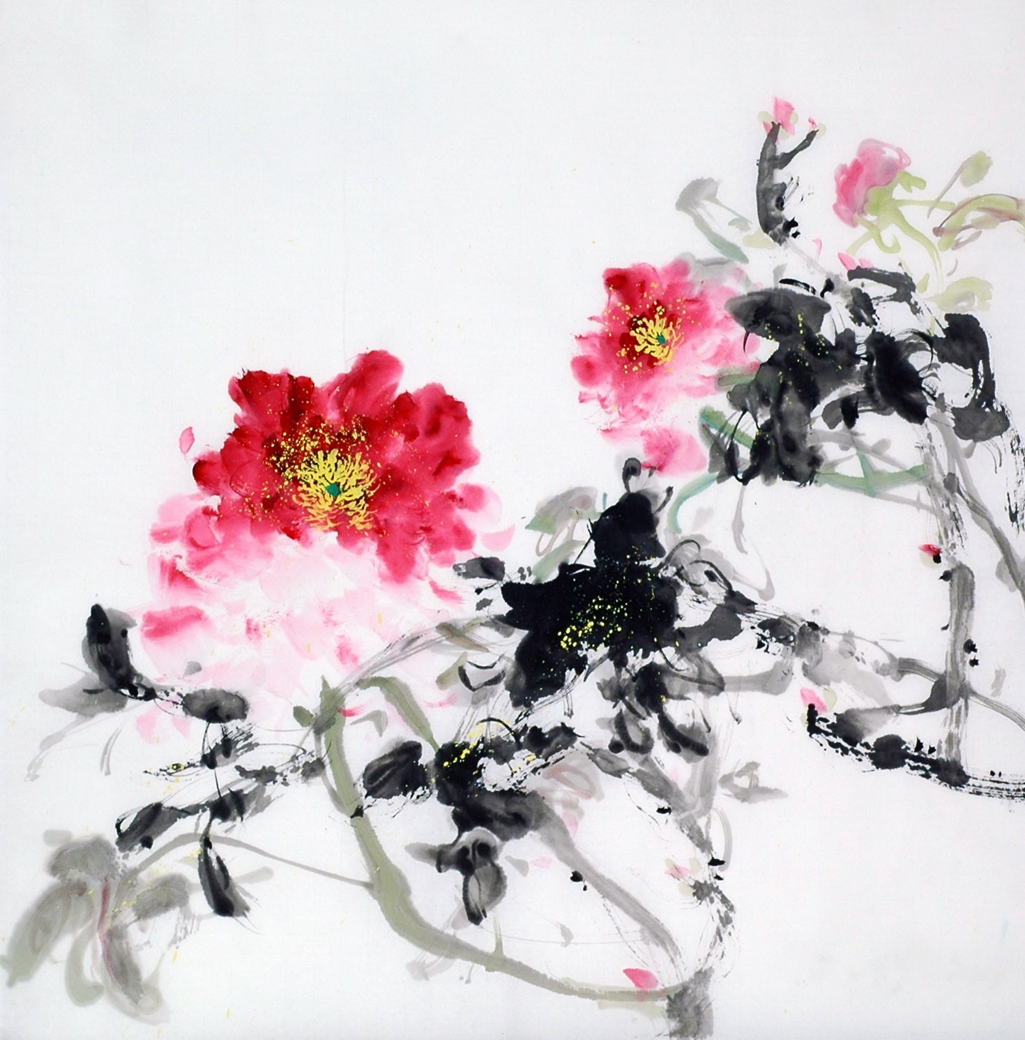 Chinese Peony Painting - CNAG010479