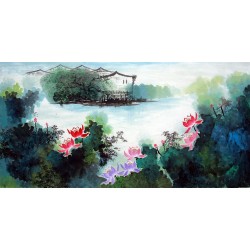 Chinese Lotus Painting - CNAG010587