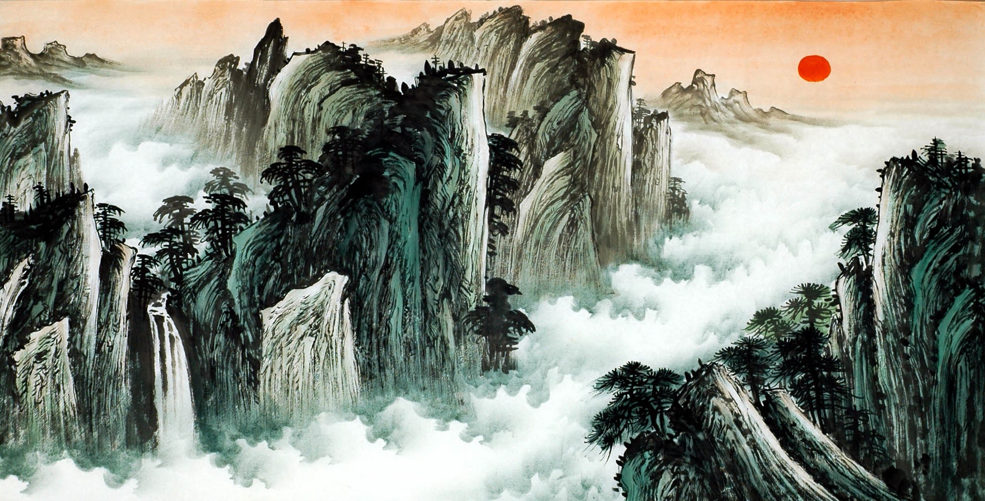 Chinese Pine Painting - CNAG010622