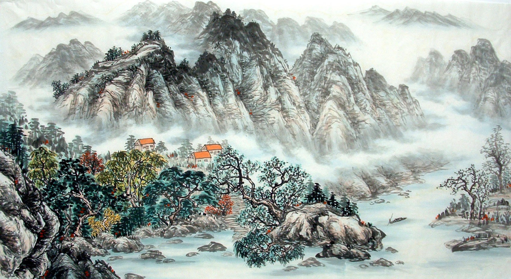 Chinese Landscape Painting - CNAG010626