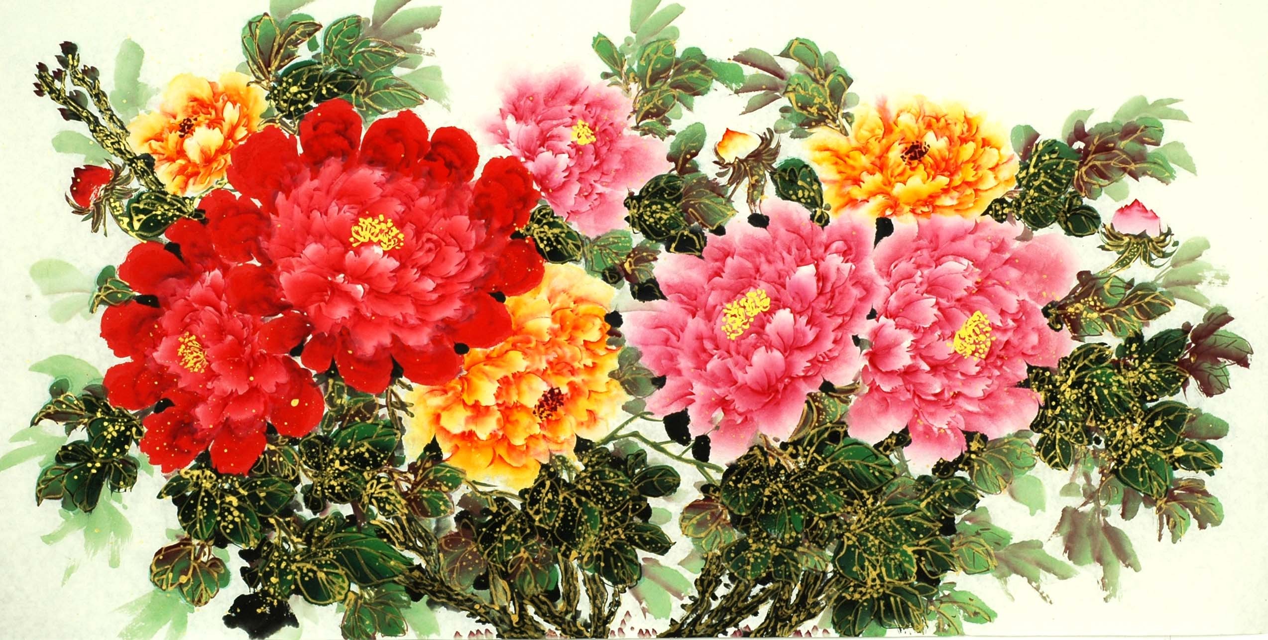Chinese Peony Painting - CNAG010630