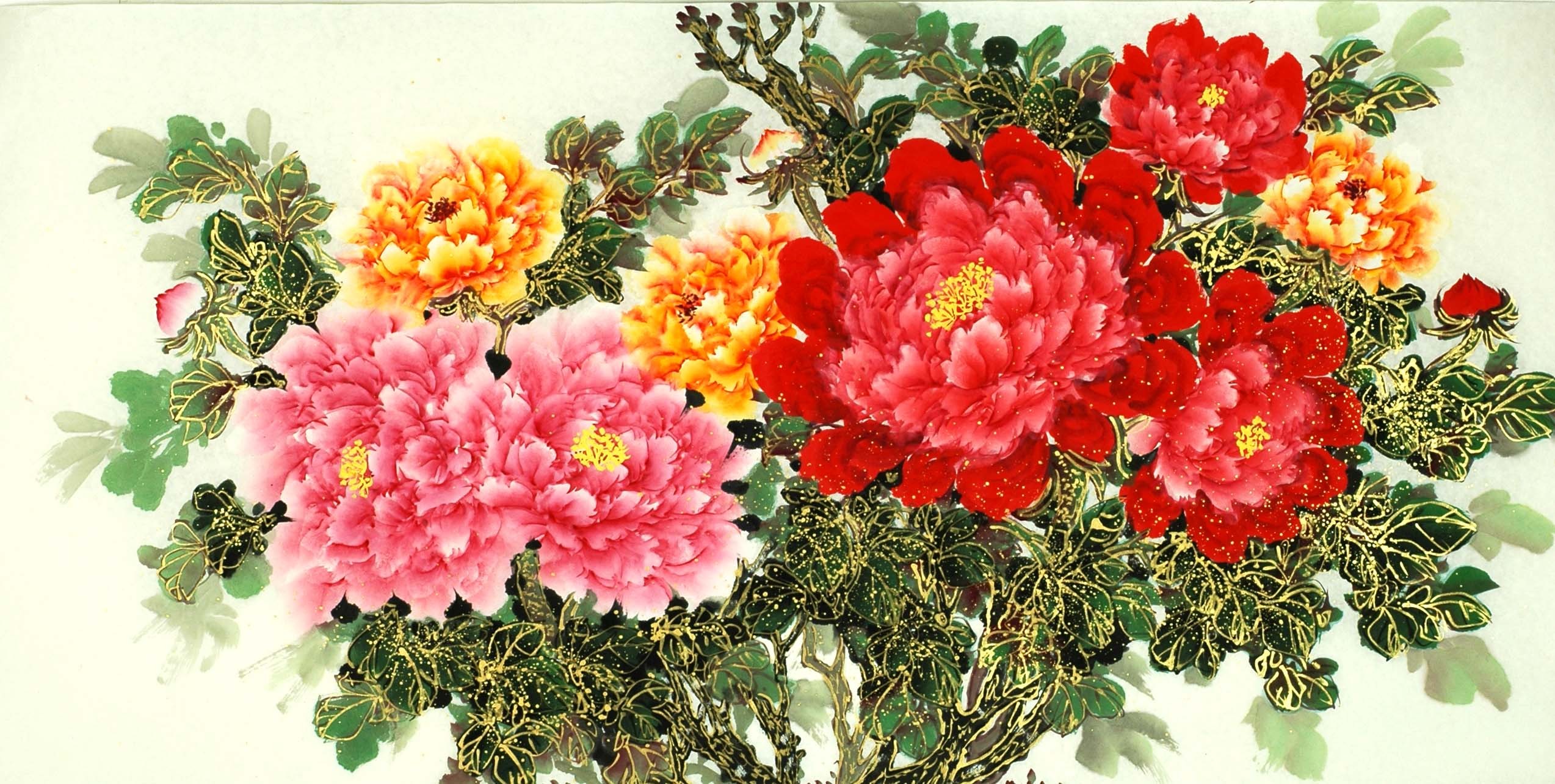 Chinese Peony Painting - CNAG010631
