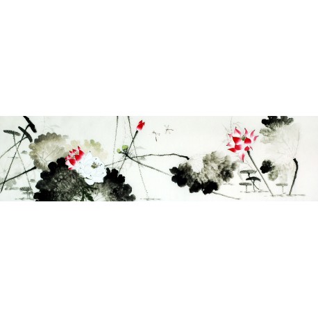 Chinese Lotus Painting - CNAG010662