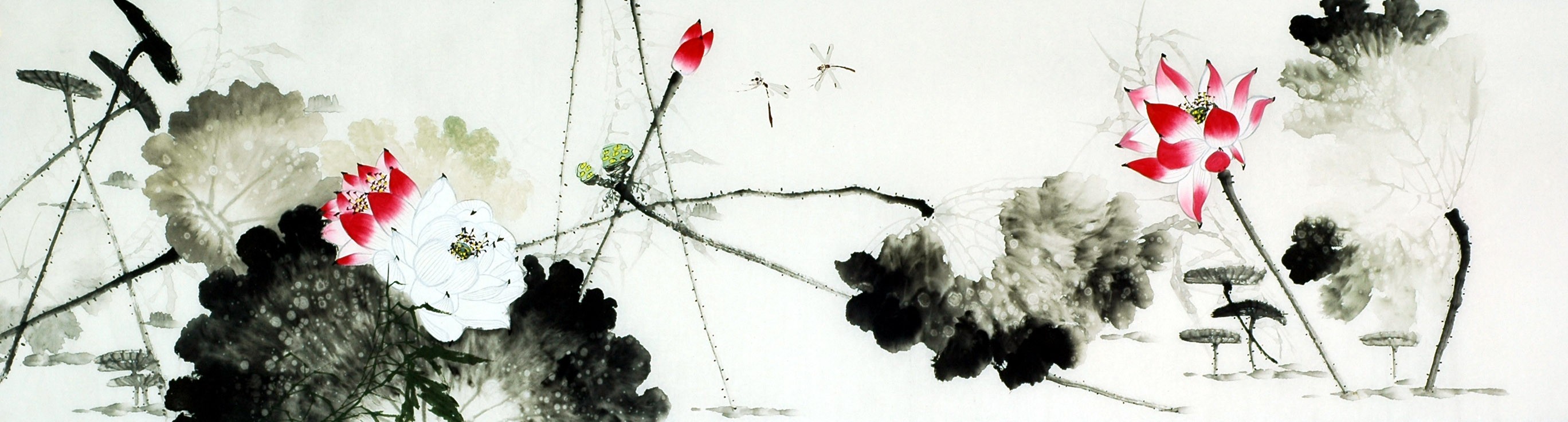 Chinese Lotus Painting - CNAG010662