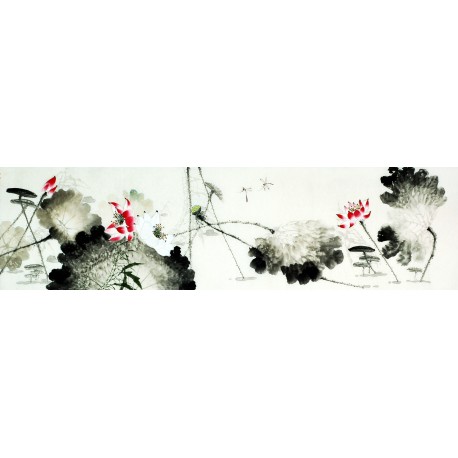 Chinese Lotus Painting - CNAG010663