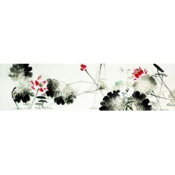Chinese Lotus Painting - CNAG010665