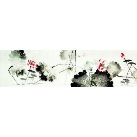 Chinese Lotus Painting - CNAG010666