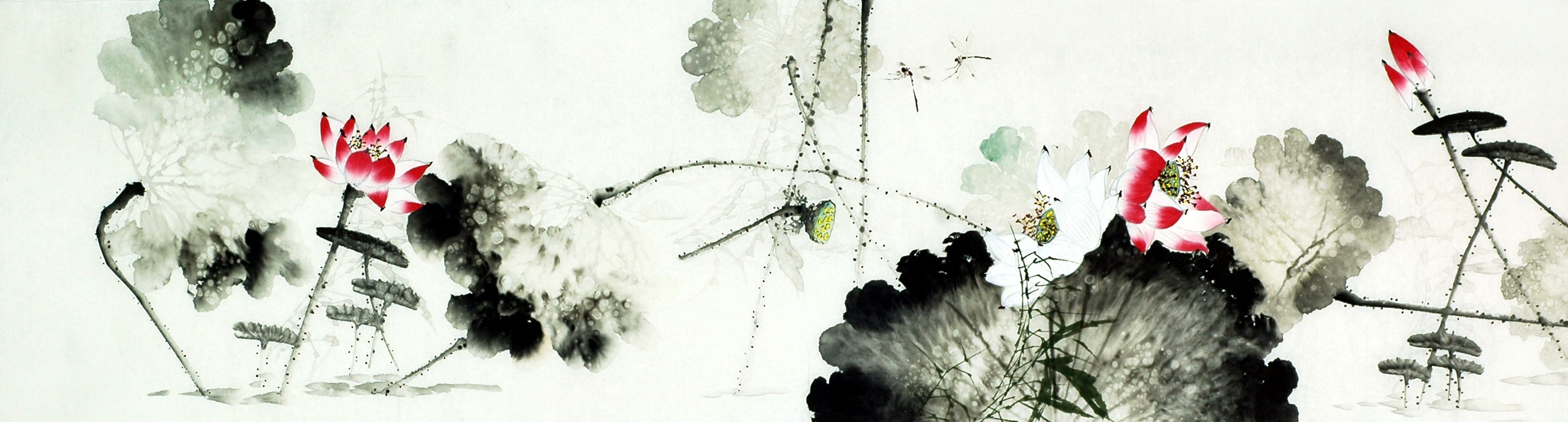 Chinese Lotus Painting - CNAG010666