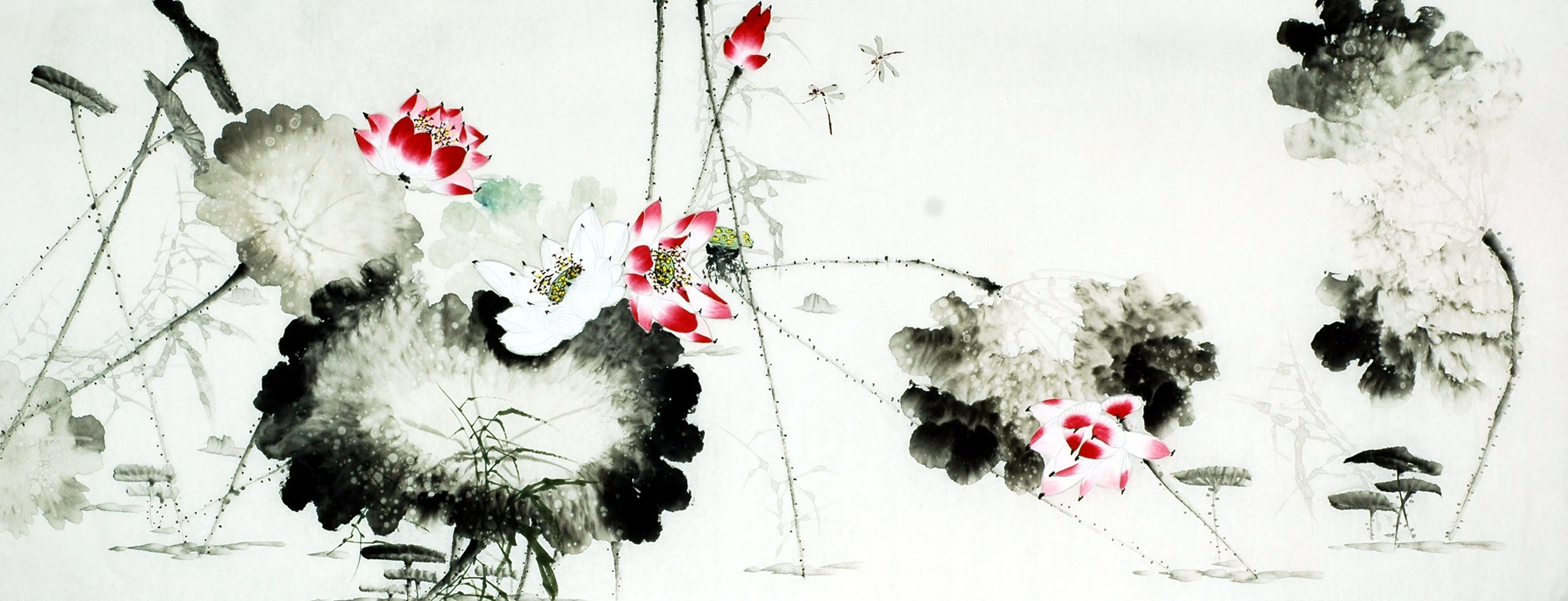 Chinese Lotus Painting - CNAG010672