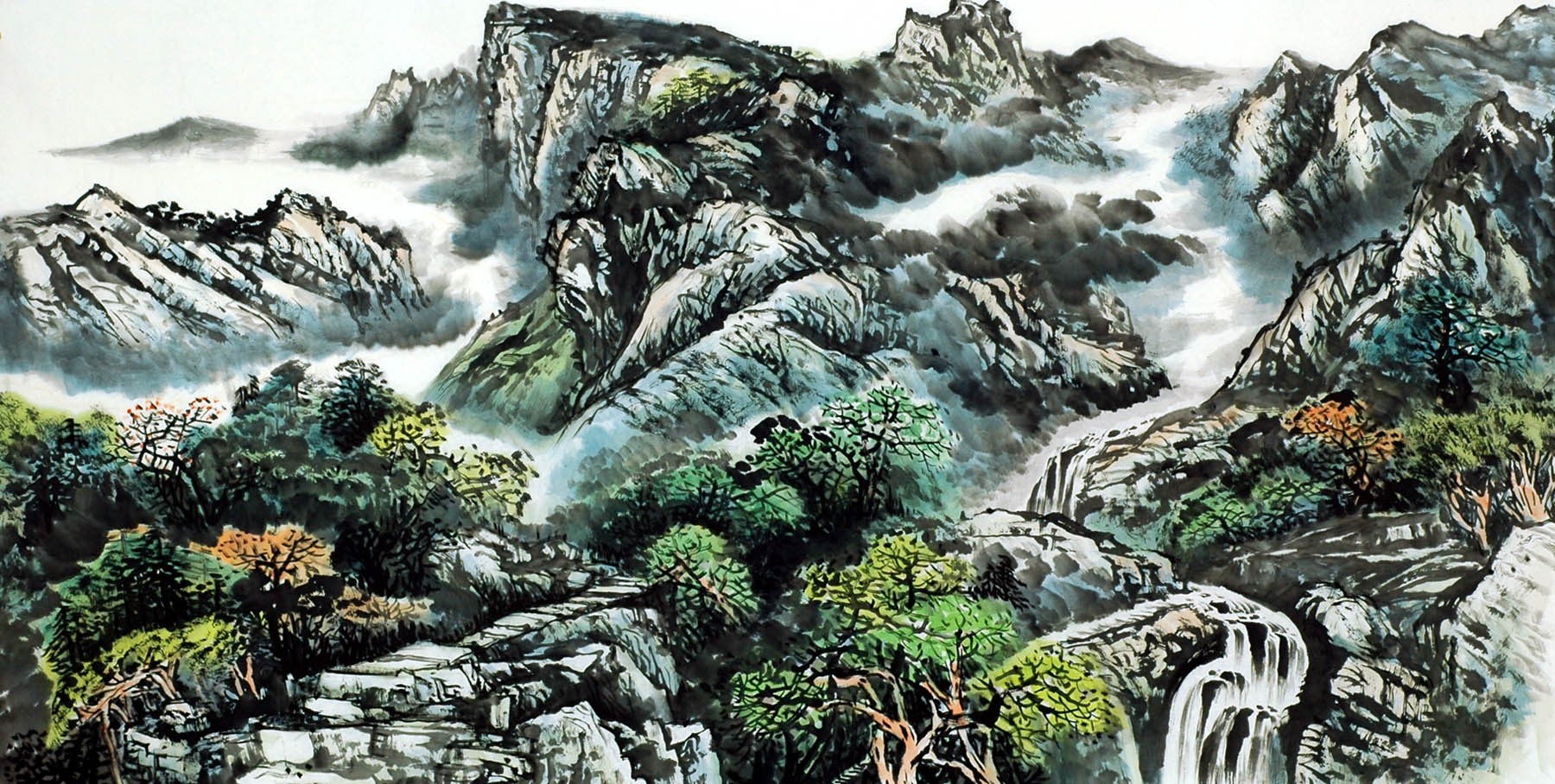 Chinese Landscape Painting - CNAG010685