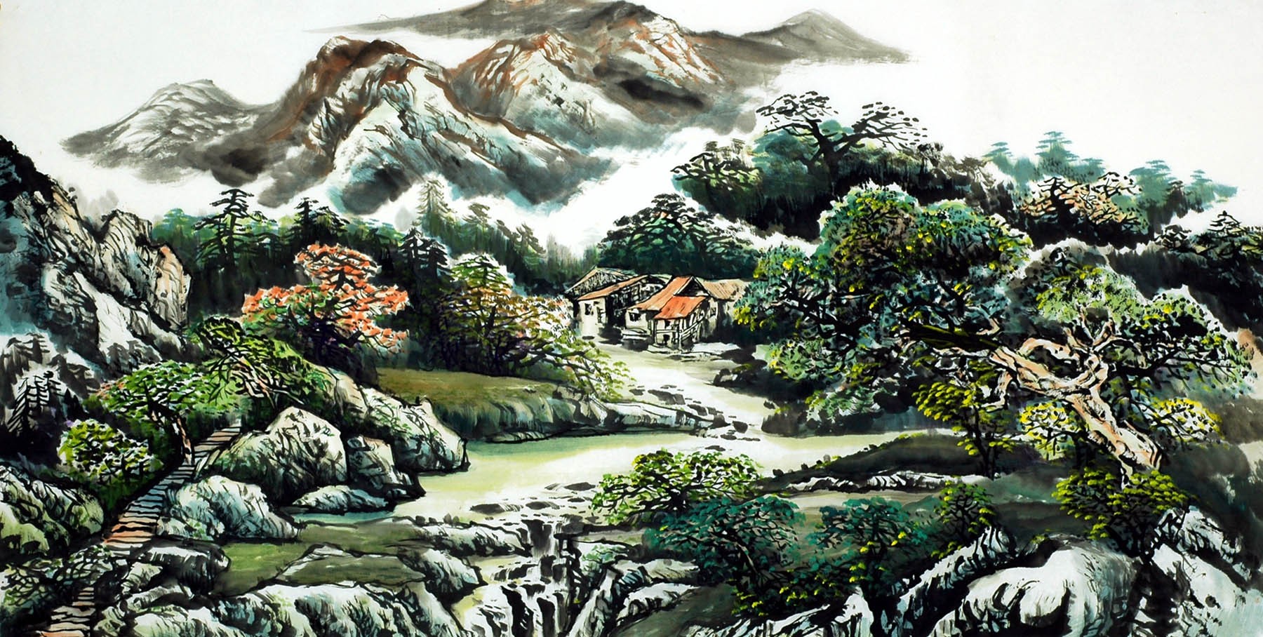 Chinese Landscape Painting - CNAG010687