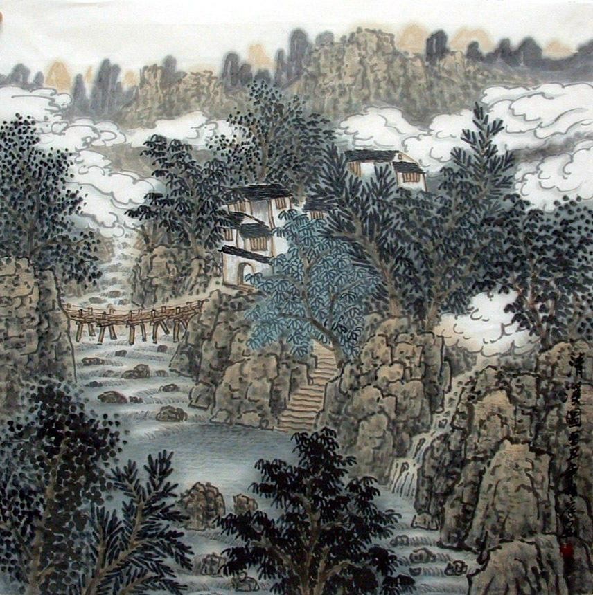 Chinese Landscape Painting - CNAG010693