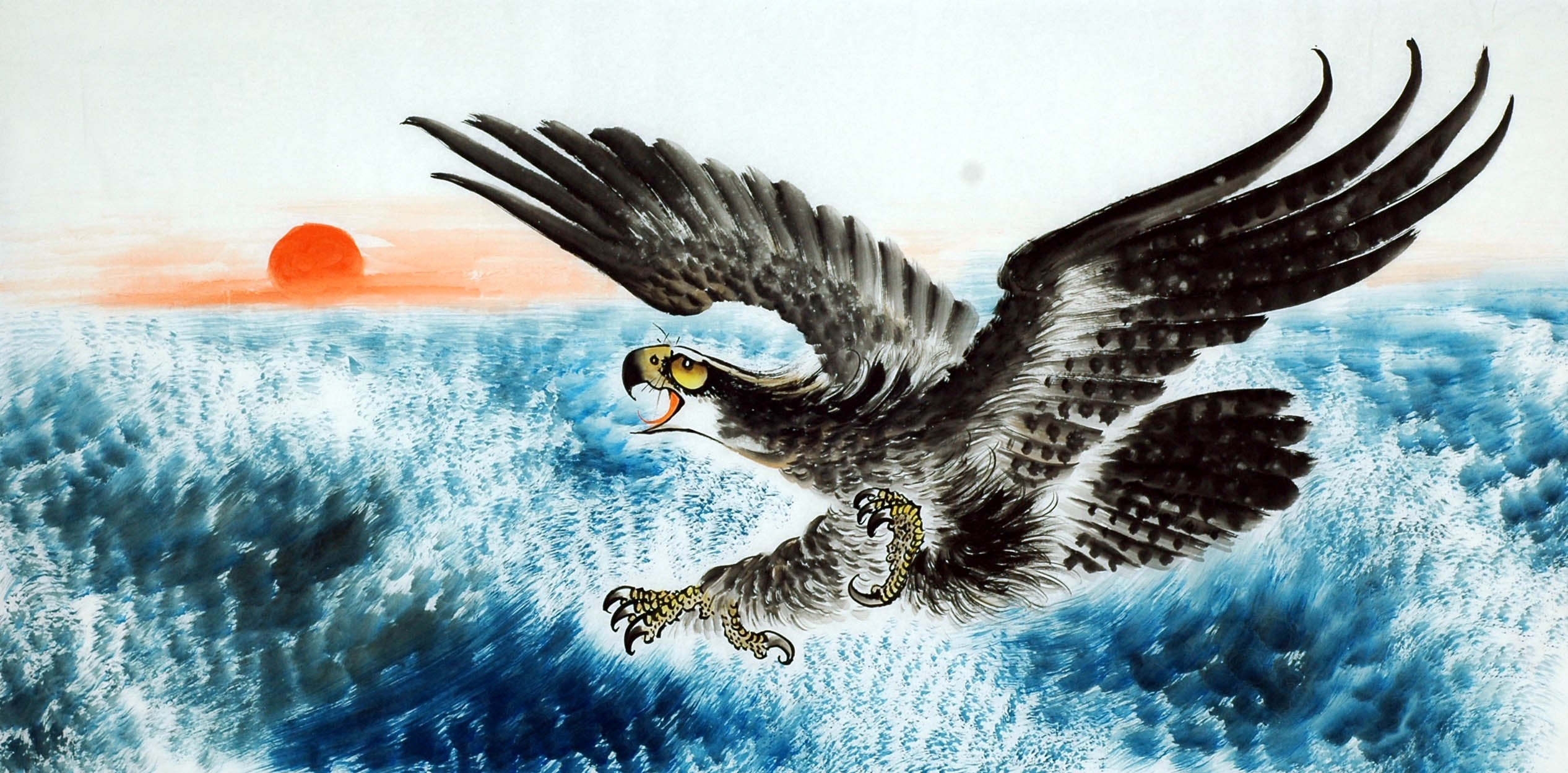 Chinese Eagle Painting - CNAG010698