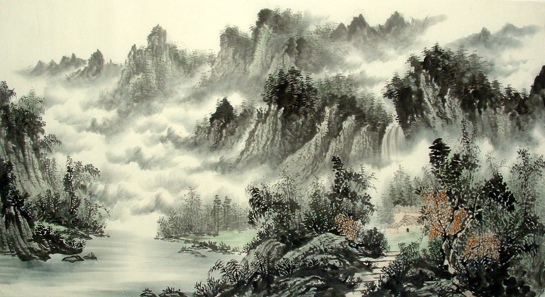 Chinese Landscape Painting - CNAG010837