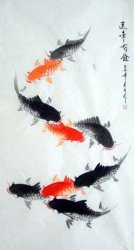 Chinese Fish Painting - CNAG010858